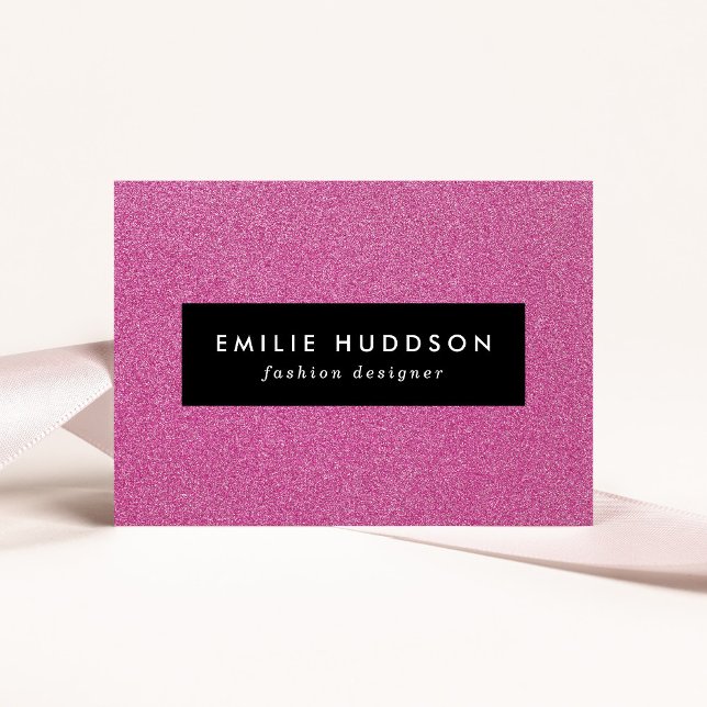 Tarjeta De Visita Purpurina rosado, espárrago, fondo Purpurina (Subido por el creador)