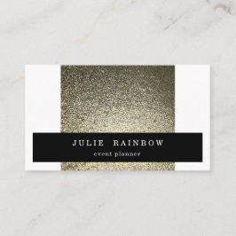 Tarjeta De Visita Purpurina Silver Gold V3 Moderno planificador de e