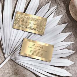 Tarjeta De Visita Purpurina VIP Gold Frame Planner Luminous Busi