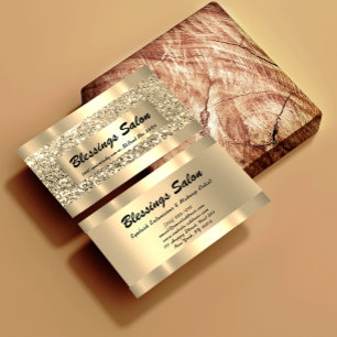 Tarjeta De Visita Purpurina VIP Gold Frame Planner Luminous Busi