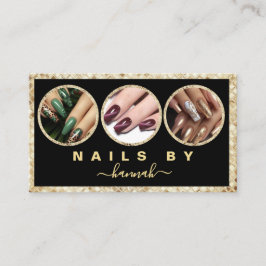 Tarjeta De Visita Purpurina Woman Hand Nail Salon Business Card