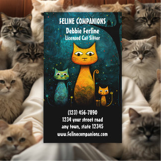 Tarjeta De Visita Purrfect Care – Cat Sitting