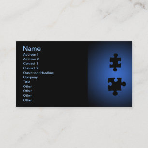 Tarjeta De Visita Puzzle649 PIEZAS DE PUZZLE BLACKS BLUES MURO DIGIT