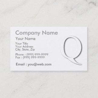 Tarjeta De Visita Q sombra