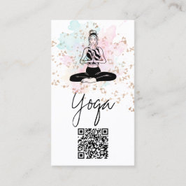 Tarjeta De Visita *~* QR AP33 Arcoiris Espiritual Chakra Yoga