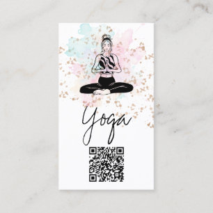 Tarjeta De Visita *~* QR AP33 Arcoiris Espiritual Chakra Yoga