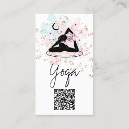 Tarjeta De Visita *~* QR AP33 Luna Espiritual de Yoga