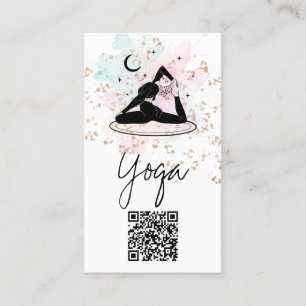 Tarjeta De Visita *~* QR AP33 Luna Espiritual de Yoga