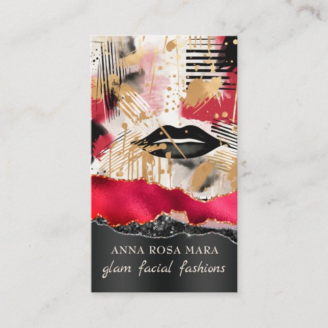 Tarjeta De Visita *~* QR AP5 Glam Punk Luxe 1 Fashion Bold Beauty  (Anverso)