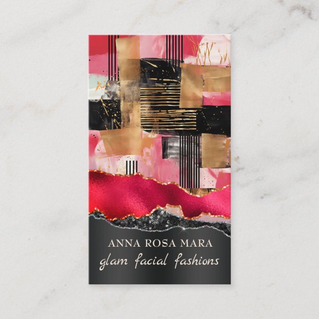 Tarjeta De Visita *~* QR AP5 Glam Punk Luxe 5  Fashion Bold Beauty  (Anverso)