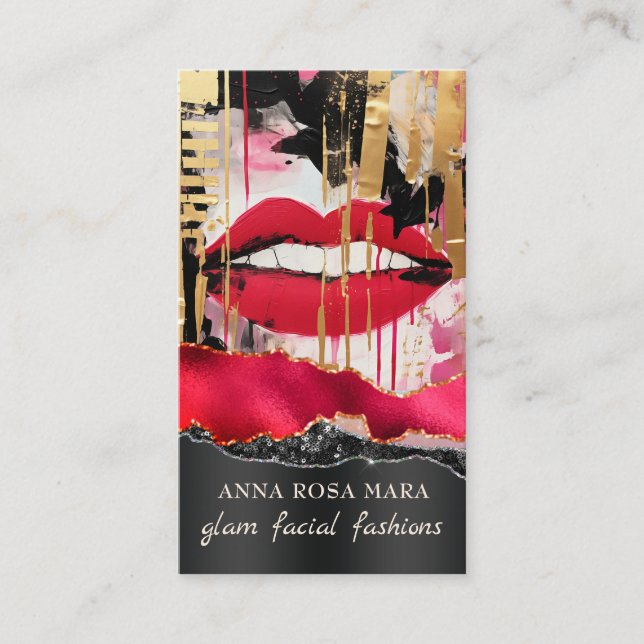 Tarjeta De Visita *~* QR AP5 Glam Punk Luxe 7 Fashion Bold Beauty  (Anverso)