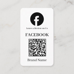 Tarjeta De Visita QR Blanco   Enlaces personalizados para reseñas de