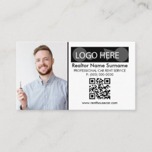 Tarjeta De Visita Qr code Agregar foto Insertar logotipo Alquilar un