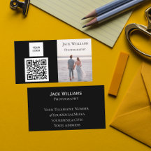 QR Code Business Black Professional Photographer