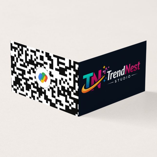 Tarjeta De Visita QR code Business Card  (Exterior)