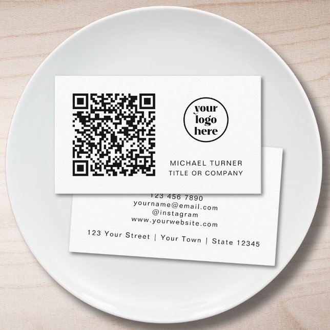 Tarjeta De Visita QR Code Business Logo Modern Professional (Subido por el creador)