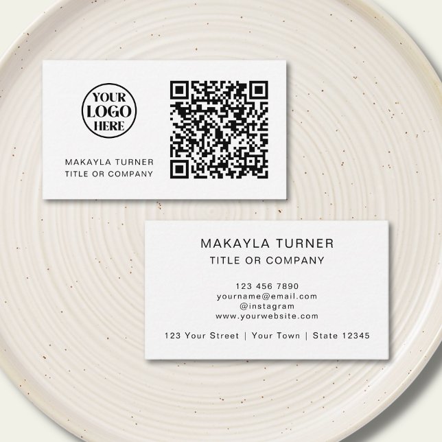 Tarjeta De Visita QR Code Business Logo Modern Professional (Subido por el creador)