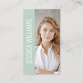 Tarjeta De Visita QR Code Business Logo Modern Professional Green