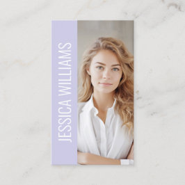 Tarjeta De Visita QR Code Business Logo Modern Professional Lavender