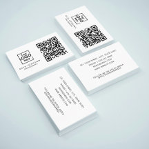 QR Code Business Logo Profesional Blanco Moderno
