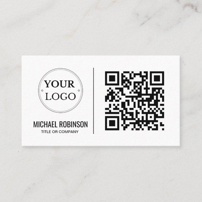 Tarjeta De Visita QR Code Business Logo Profesional moderno (Anverso)