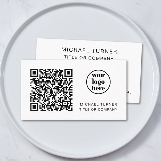 Tarjeta De Visita QR Code Business Logo Profesional moderno (Subido por el creador)