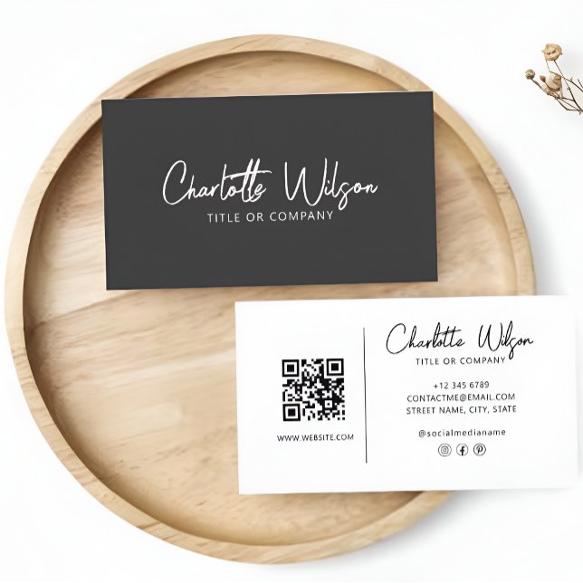Tarjeta De Visita QR Code Business personalizado profesional moderno (Subido por el creador)