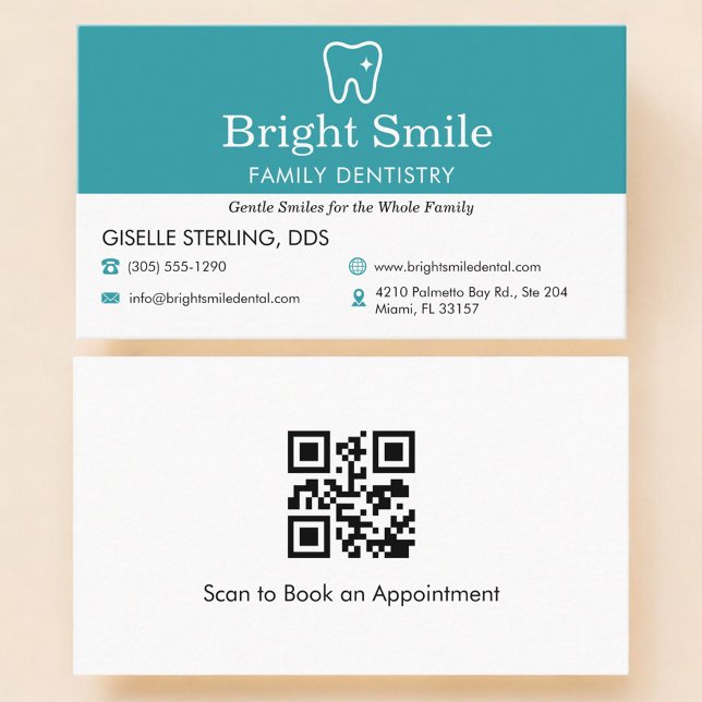 Tarjeta De Visita QR Code Dentistry Dental Office  (Subido por el creador)