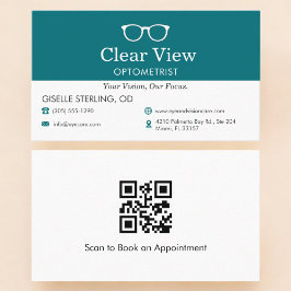 Tarjeta De Visita QR Code Eye Doctor Optometrist Office Glasses Icon