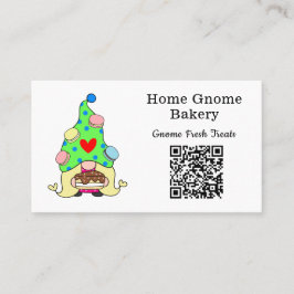Tarjeta De Visita QR Code Gnome Hometown Bakerley White