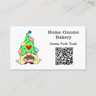 Tarjeta De Visita QR Code Gnome Hometown Bakerley White