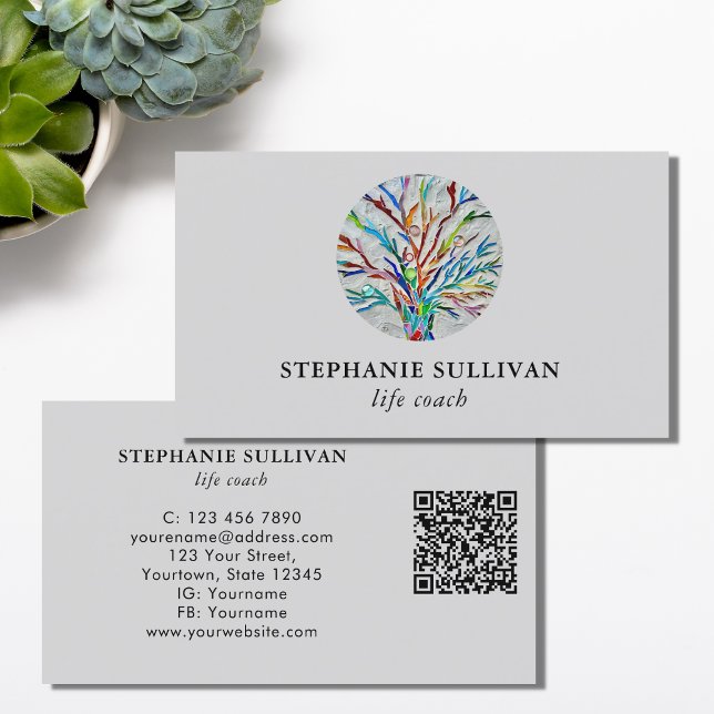 Tarjeta De Visita QR Code Life Coach (Subido por el creador)