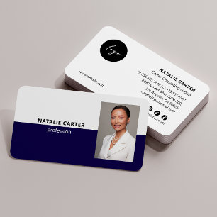 Tarjeta De Visita QR CODE Logotipo Retrato fotográfico profesional N