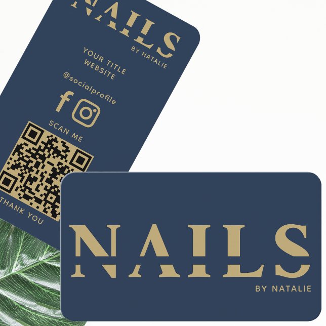 Tarjeta De Visita QR Code Nail Salon Nail Technician Branding Guay (Subido por el creador)