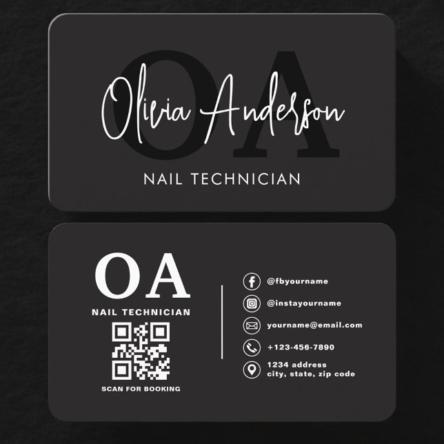 Tarjeta De Visita QR Code Nail Specialist Artist (Subido por el creador)