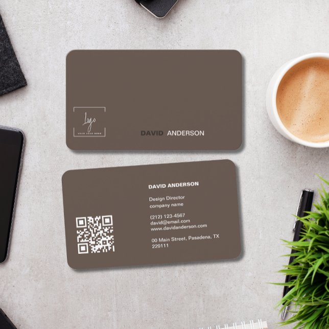 Tarjeta De Visita Qr Code Profesional Business logo Moderno y elegan (Subido por el creador)
