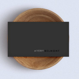 Tarjeta De Visita QR Code Profesional Moderno Simple Negro