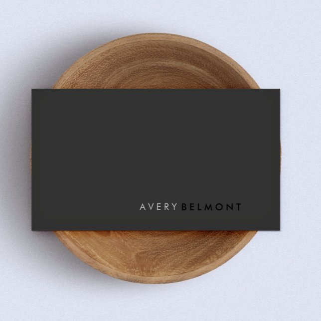 Tarjeta De Visita QR Code Profesional Moderno Simple Negro (Subido por el creador)