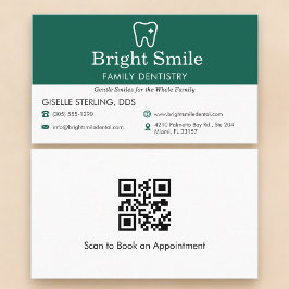 Tarjeta De Visita QR Code Professional Dentist Dental Office