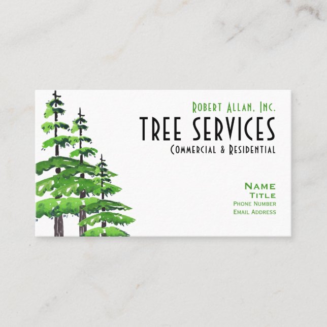 Tarjeta De Visita QR Code Professional Tree Services (Anverso)