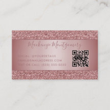 QR Code Rosa Gold Sparkle Purpurina Dris Luxury