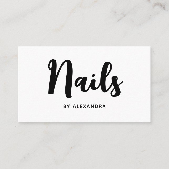 Tarjeta De Visita QR Code Social Media Nail Technician Tech Artista (Anverso)