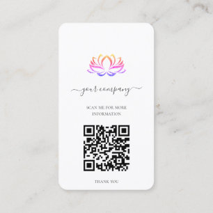 Tarjeta De Visita QR Code Spa Terapia Lotus