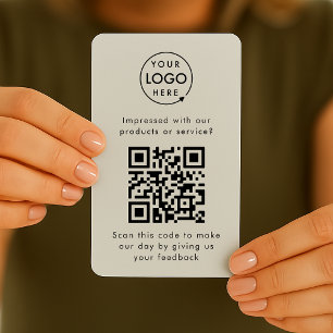 Tarjeta De Visita QR Código Feedback Profesional Cliente Calificació