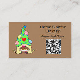 Tarjeta De Visita QR Código Gnome Hometown Bakerloo Marrón claro