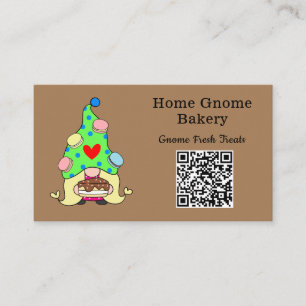 Tarjeta De Visita QR Código Gnome Hometown Bakerloo Marrón claro