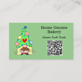 Tarjeta De Visita QR Código Gnome Hometown Bakerloo Saga Verde