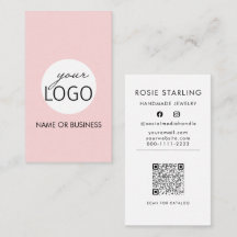 QR Código ligero profesional rosa logotipo vertica
