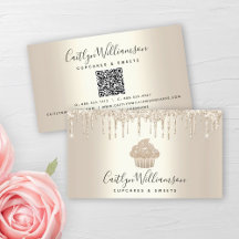 QR Código Oro Pastelería Pastelería Purpurinas Dri