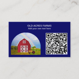 Tarjeta De Visita QR Código País Granja Barrera Roja Azul Nombre del